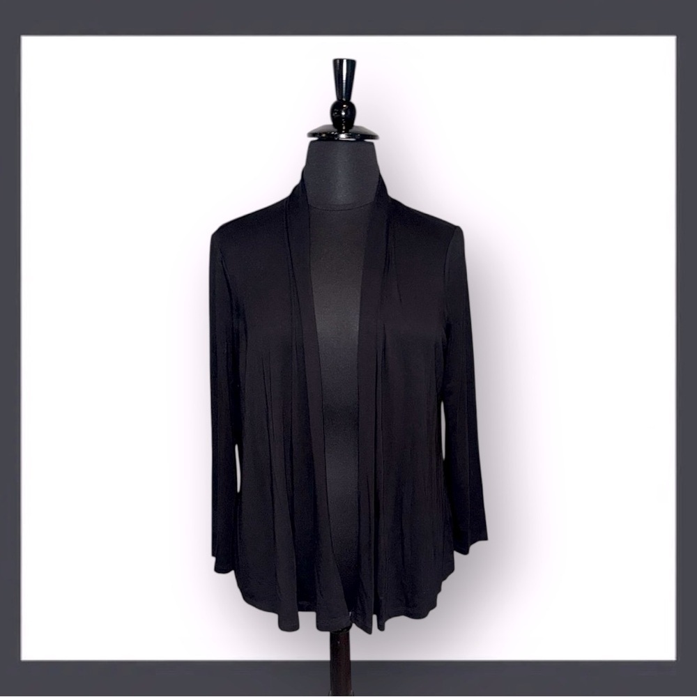 NIC+ZOE Black Open Front Cardigan Women’s XL
